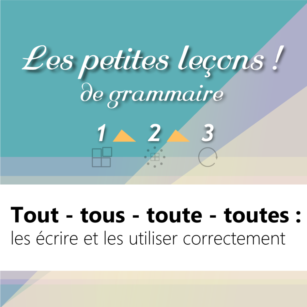 Petite Leçon De Grammaire Tout Tous Toute Toutes A2 Démarche Fle